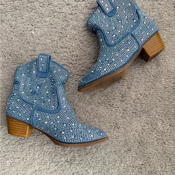 Link Blue Sparkle Kids Boots - Picture 3 of 8